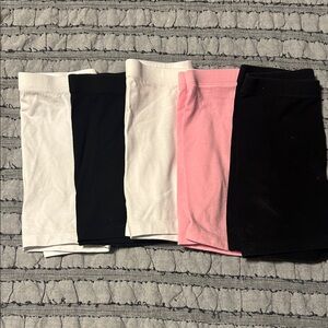 Wonder Nation Kids Casual Shorts - Black, White, Pink